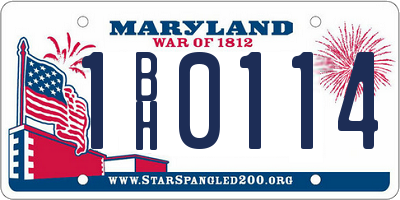 MD license plate 1BH0114