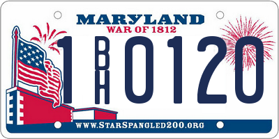 MD license plate 1BH0120