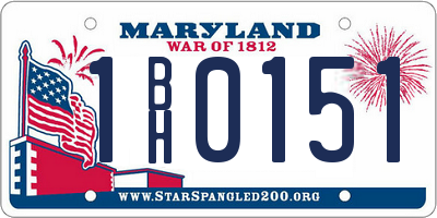 MD license plate 1BH0151