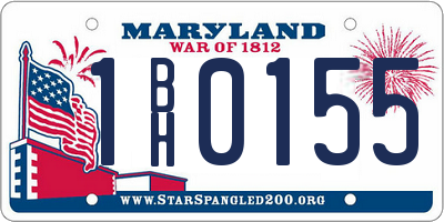MD license plate 1BH0155