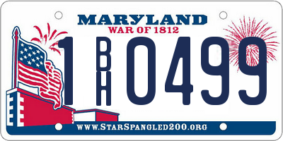 MD license plate 1BH0499