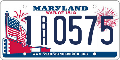 MD license plate 1BH0575