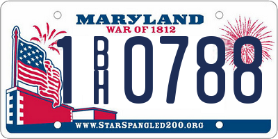 MD license plate 1BH0788