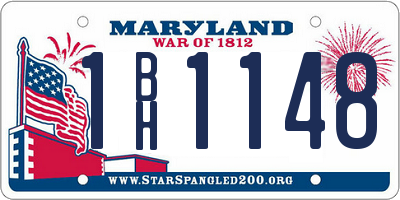 MD license plate 1BH1148