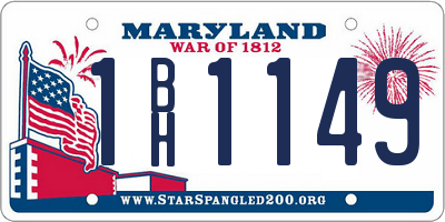 MD license plate 1BH1149