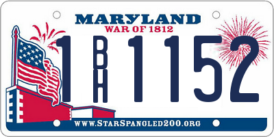 MD license plate 1BH1152