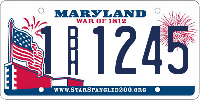 MD license plate 1BH1245