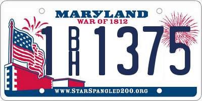 MD license plate 1BH1375