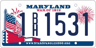 MD license plate 1BH1531
