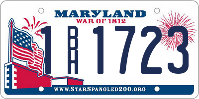 MD license plate 1BH1723