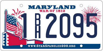 MD license plate 1BH2095