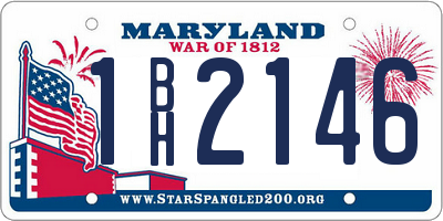 MD license plate 1BH2146