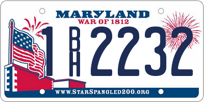 MD license plate 1BH2232