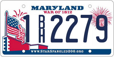 MD license plate 1BH2279