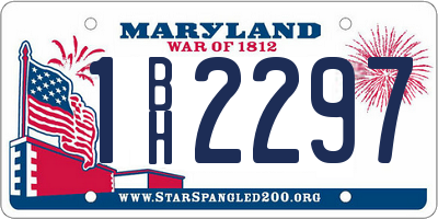 MD license plate 1BH2297