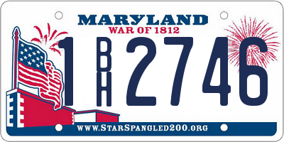 MD license plate 1BH2746