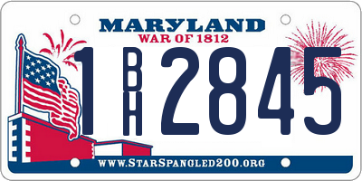 MD license plate 1BH2845