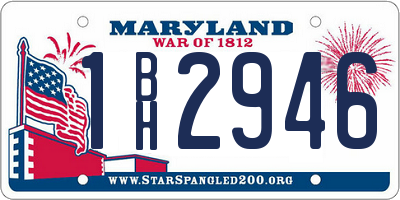 MD license plate 1BH2946