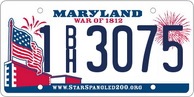 MD license plate 1BH3075