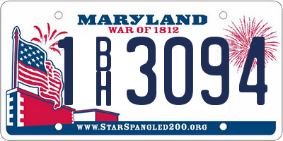 MD license plate 1BH3094