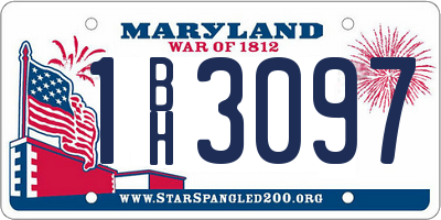 MD license plate 1BH3097