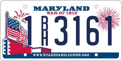 MD license plate 1BH3161