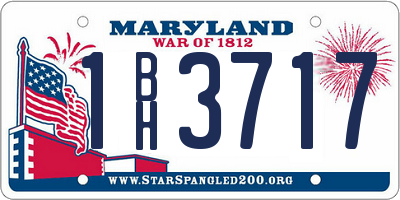 MD license plate 1BH3717