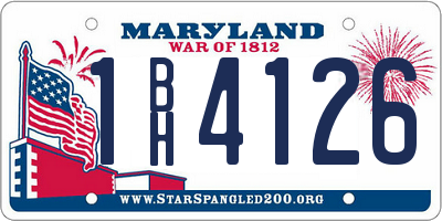 MD license plate 1BH4126