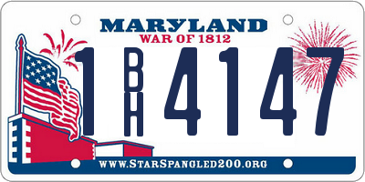 MD license plate 1BH4147