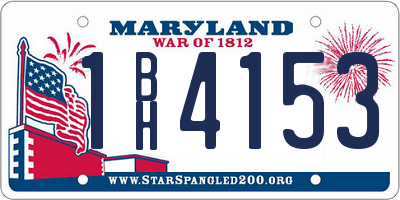 MD license plate 1BH4153