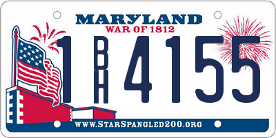 MD license plate 1BH4155