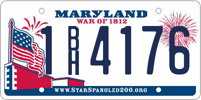 MD license plate 1BH4176