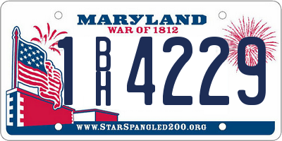 MD license plate 1BH4229