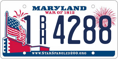 MD license plate 1BH4288