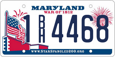 MD license plate 1BH4468