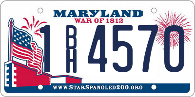 MD license plate 1BH4570