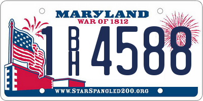 MD license plate 1BH4588