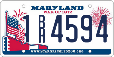 MD license plate 1BH4594