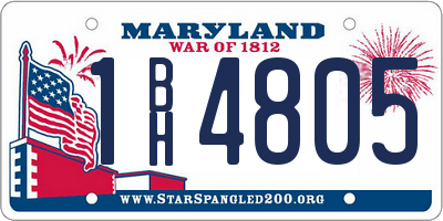 MD license plate 1BH4805