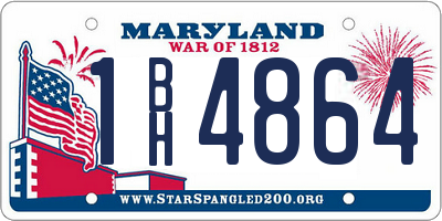 MD license plate 1BH4864