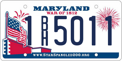 MD license plate 1BH5011