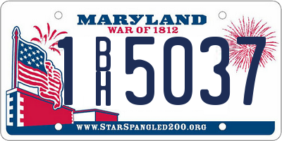 MD license plate 1BH5037