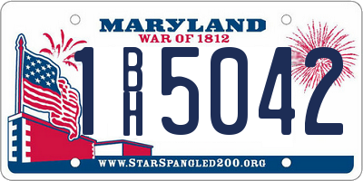 MD license plate 1BH5042
