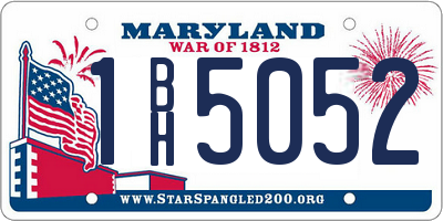 MD license plate 1BH5052
