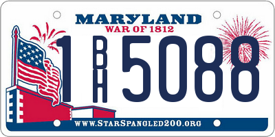 MD license plate 1BH5088
