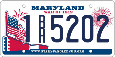 MD license plate 1BH5202
