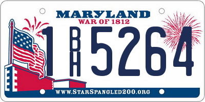 MD license plate 1BH5264