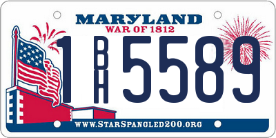 MD license plate 1BH5589