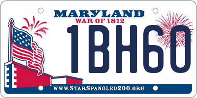 MD license plate 1BH600