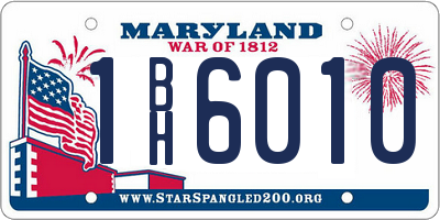 MD license plate 1BH6010